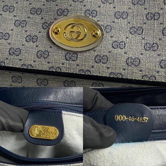 GUCCI Blue Leather Bag - Picture 3 of 9
